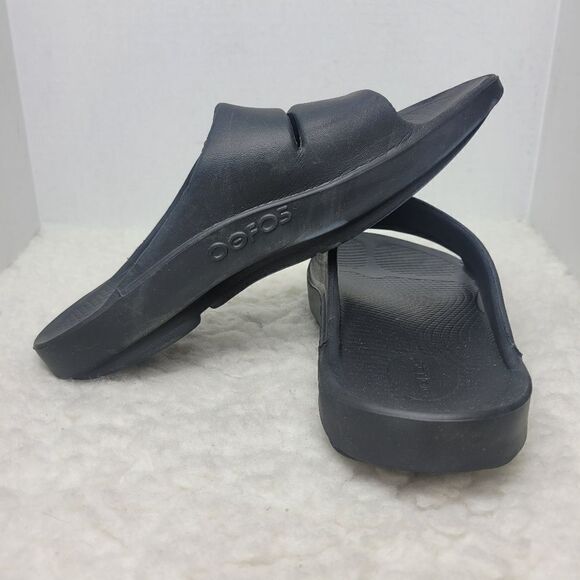 Oofos OOahh Sport Flex Mens Slide Size 9 Recovery Sandals Black main image 9